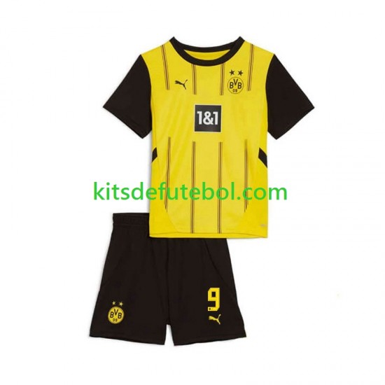 Camisola Borussia Dortmund Serhou Guirassy 9 Criança Equipamento principal 2024-2025 Mangas Curtas