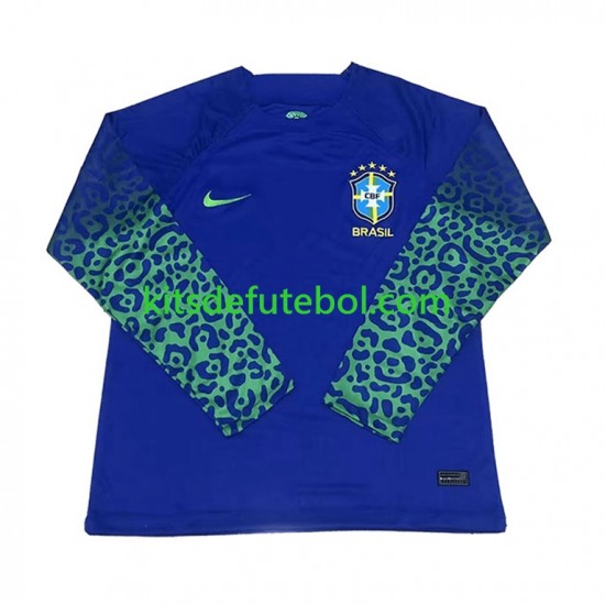 Camisola Seleção da Brasileira Homem Equipamento alternativo Mundial 2022 Mangas Compridas