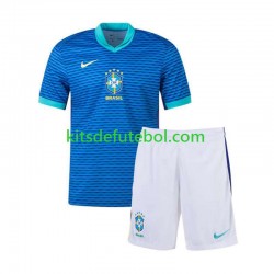 Camisola Seleção da Brasileira Copa America Criança Equipamento alternativo 2024 Mangas Curtas