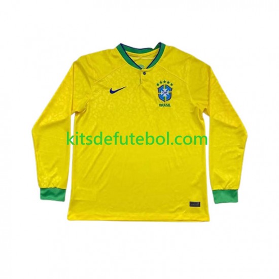 Camisola Seleção da Brasileira Homem Equipamento principal Mundial 2022 Mangas Compridas