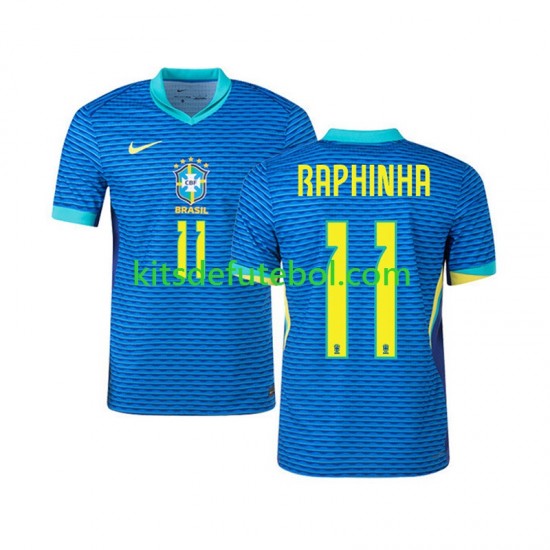Camisola Seleção da Brasileira RAPHINHA 11 Homem Equipamento alternativo 2024 Mangas Curtas