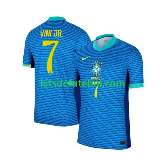 Camisola Seleção da Brasileira Vinicius Junior 7 Homem Equipamento alternativo 2024 Mangas Curtas