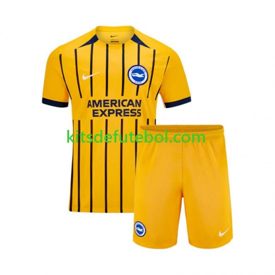 Camisola Brighton Hove Albion Criança Equipamento alternativo 2024-2025 Mangas Curtas