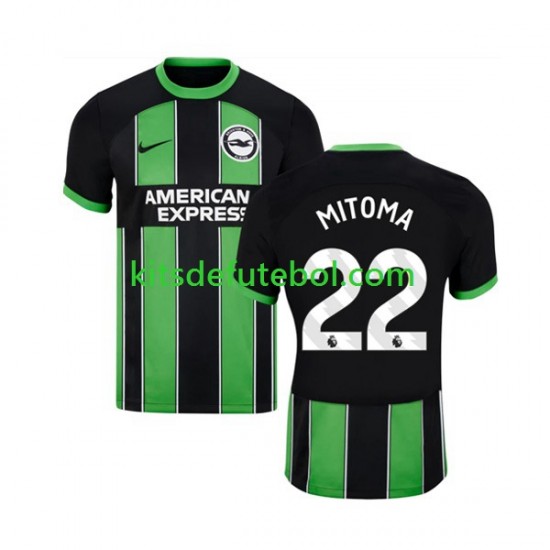 Camisola Brighton Hove Albion Mitoma 22 Homem Equipamento alternativo 2023-2024 Mangas Curtas
