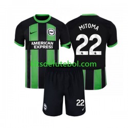 Camisola Brighton Hove Albion Mitoma 22 Criança Equipamento alternativo 2023-2024 Mangas Curtas