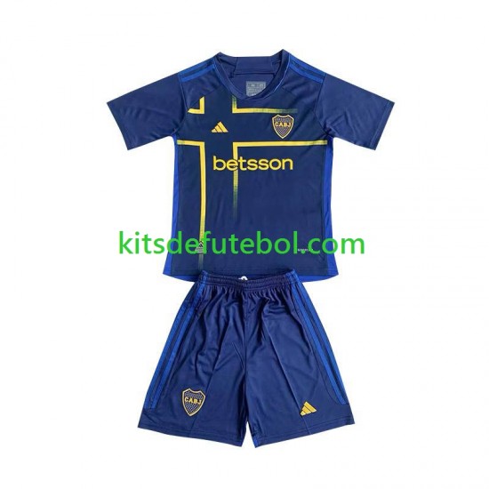 Camisola CA Boca Juniors Criança Terceiro equipamento 2024 Mangas Curtas