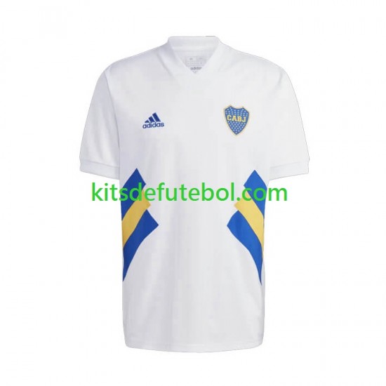 Camisola Retrô CA Boca Juniors Icon Homem Equipamento principal 2022-2023 Mangas Curtas