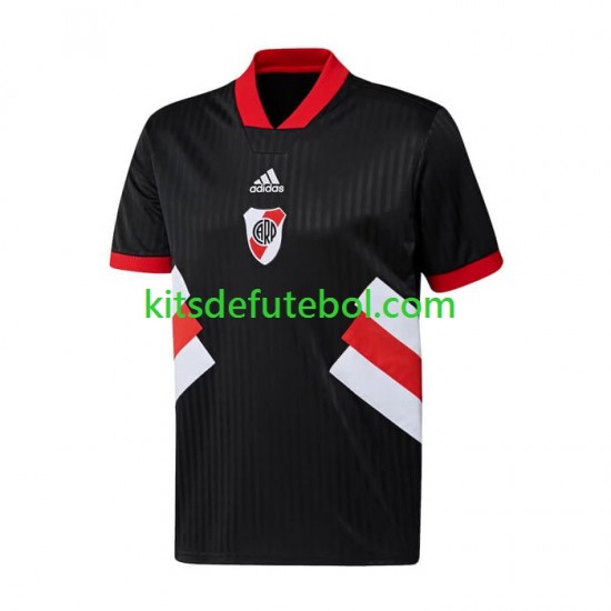 Camisola Retrô CA River Plate Icon Homem Equipamento principal 2022-2023 Mangas Curtas