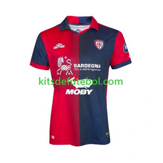 Camisola Cagliari Homem Equipamento principal 2023-2024 Mangas Curtas
