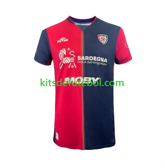 Camisola Cagliari Homem Equipamento principal 2024-2025 Mangas Curtas