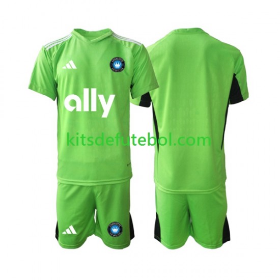 Camisola de Guarda-redes Charlotte FC Criança Equipamento principal 2023-2024 Mangas Curtas