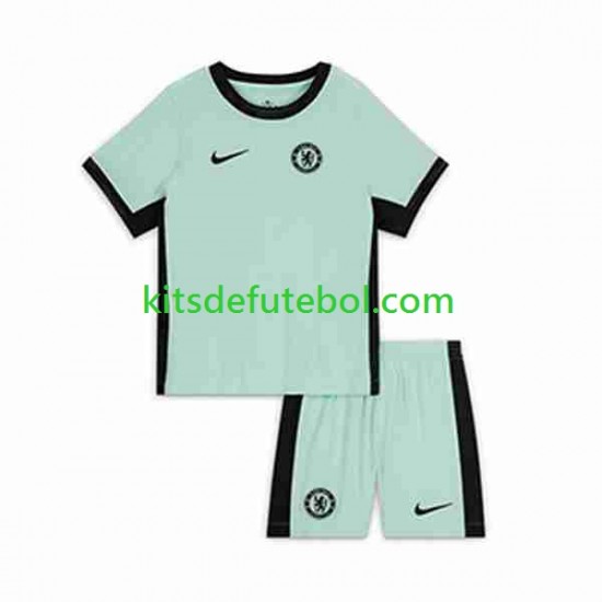Camisola Chelsea Criança Terceiro equipamento 2023-2024 Mangas Curtas