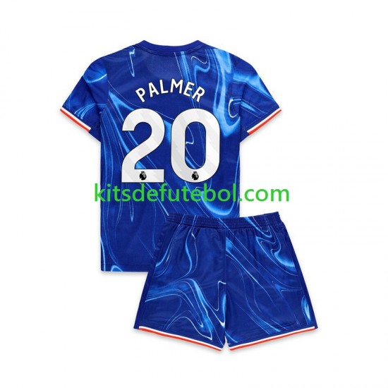 Camisola Chelsea Cole Palmer 20 Criança Equipamento principal 2024-2025 Mangas Curtas