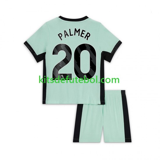Camisola Chelsea Cole Palmer 20 Criança Terceiro equipamento 2023-2024 Mangas Curtas