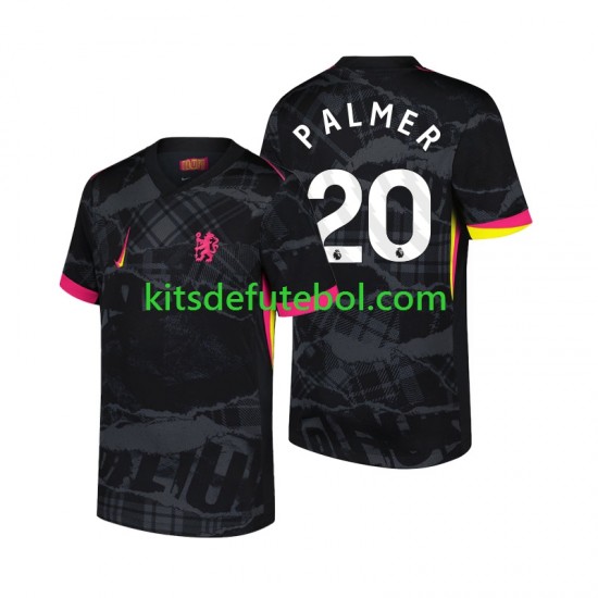 Camisola Chelsea Cole Palmer 20 Homem Terceiro equipamento 2024-2025 Mangas Curtas