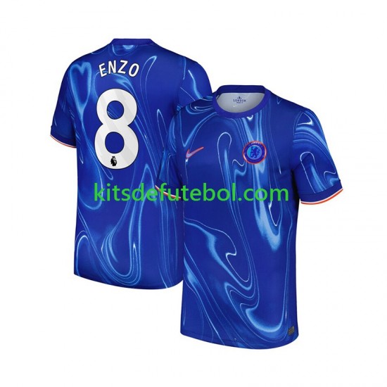 Camisola Chelsea Enzo 8 Homem Equipamento principal 2024-2025 Mangas Curtas