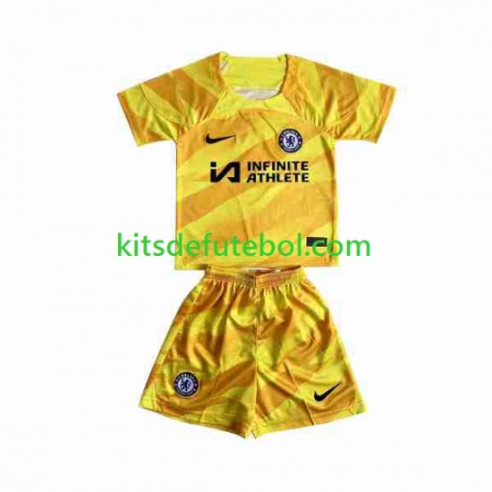 Camisola de Guarda-redes Chelsea Criança Equipamento principal 2023-2024 Mangas Curtas