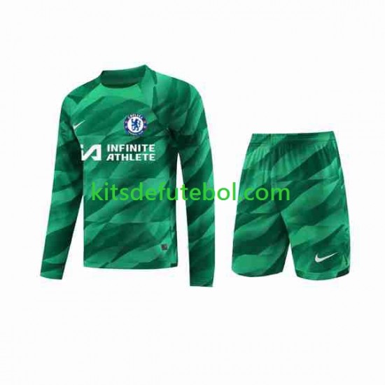 Camisola de Guarda-redes Chelsea Criança Terceiro equipamento 2023-2024 Mangas Compridas