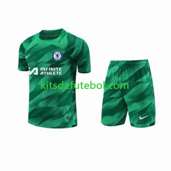 Camisola de Guarda-redes Chelsea Criança Terceiro equipamento 2023-2024 Mangas Curtas