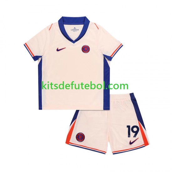 Camisola Chelsea Jadon Sancho 19 Criança Equipamento alternativo 2024-2025 Mangas Curtas