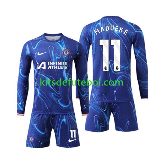 Camisola Chelsea Madueke 11 Criança Equipamento principal 2024-2025 Mangas Compridas