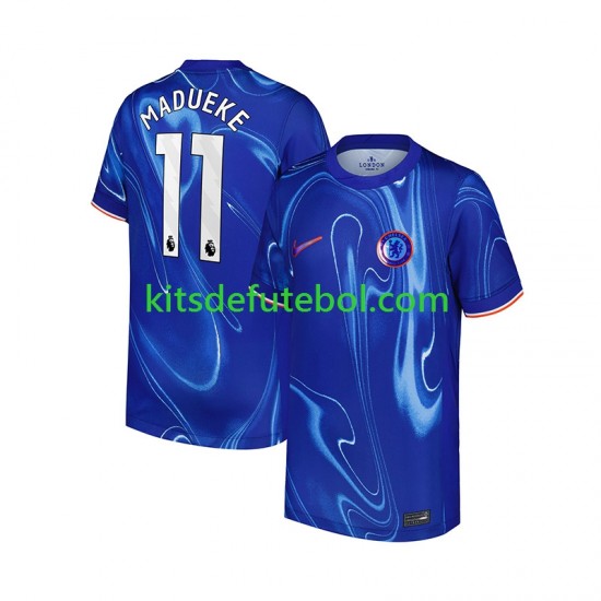 Camisola Chelsea Noni Madueke 11 Homem Equipamento principal 2024-2025 Mangas Curtas