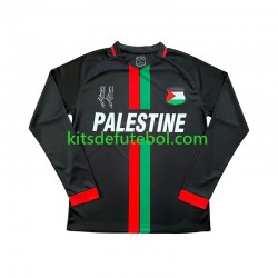 Camisola Club Deportivo Palestino Center Stripre Homem Equipamento principal 2024-2025 Mangas Compridas