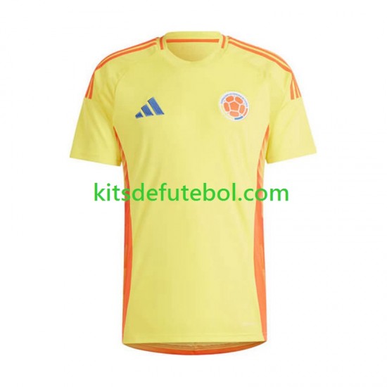 Camisola Seleção da Colombiana Copa America Homem Equipamento principal 2024 Mangas Curtas
