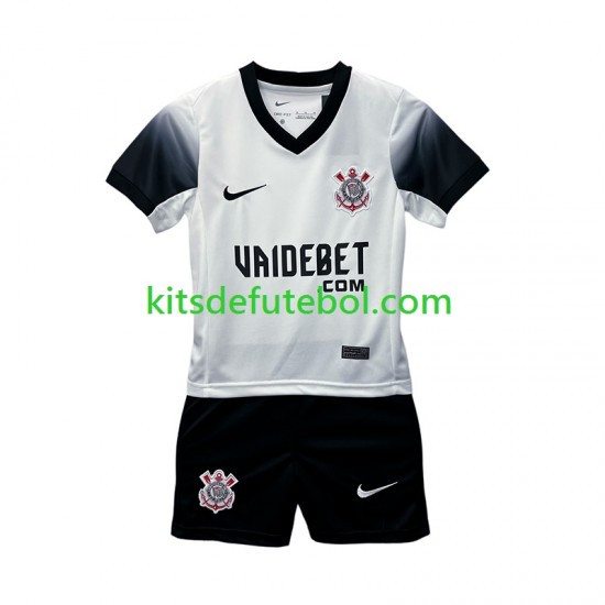 Camisola Corinthians Criança Equipamento principal 2024-2025 Mangas Curtas
