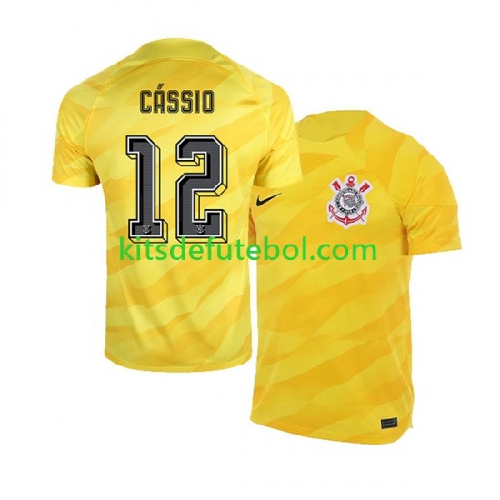Camisola de Guarda-redes Corinthians Cassio 12 Homem Equipamento alternativo 2023-2024 Mangas Curtas