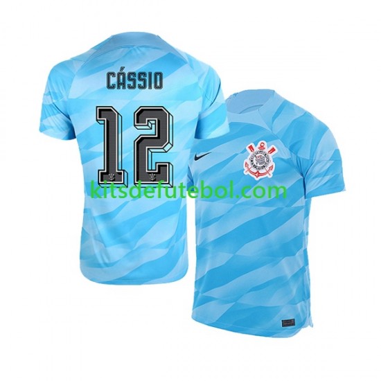 Camisola de Guarda-redes Corinthians Cassio 12 Homem Equipamento principal 2023-2024 Mangas Curtas