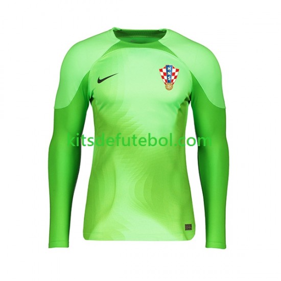 Camisola de Guarda-redes Seleção da Croata Homem Equipamento alternativo Mundial 2022 Mangas Compridas