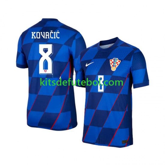 Camisola Seleção da Croata Mateo Kovacic 8 Homem Equipamento alternativo Europeu 2024 Mangas Curtas