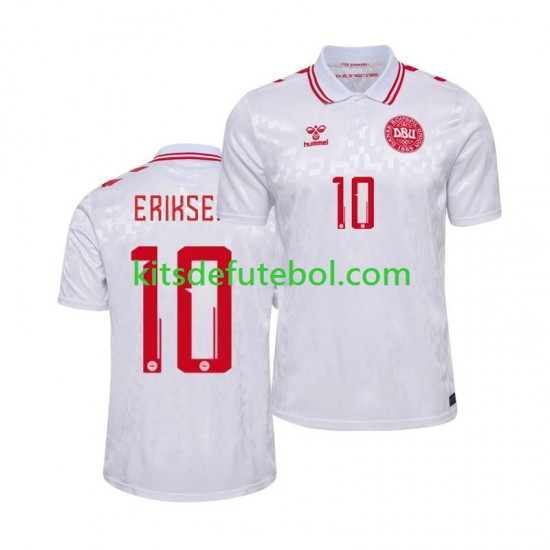 Camisola Seleção da Dinamarquesa Eriksen 10 Homem Equipamento alternativo Europeu 2024 Mangas Curtas