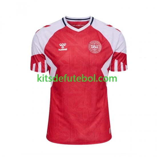 Camisola Seleção da Dinamarquesa Homem Equipamento principal 2023 Mangas Curtas