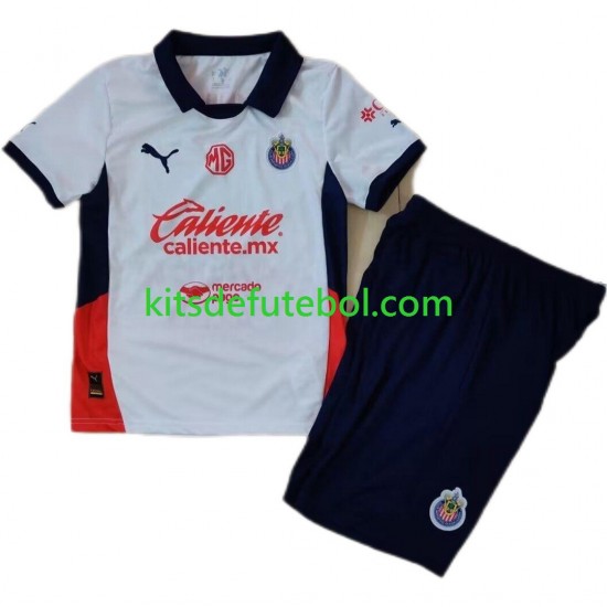 Camisola Deportivo Guadalajara Criança Equipamento alternativo 2024-2025 Mangas Curtas