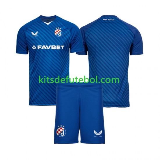 Camisola Dinamo Zagreb Criança Equipamento principal 2024-2025 Mangas Curtas