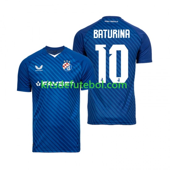 Camisola Dinamo Zagreb Martin Baturina 10 Homem Equipamento principal 2024-2025 Mangas Curtas