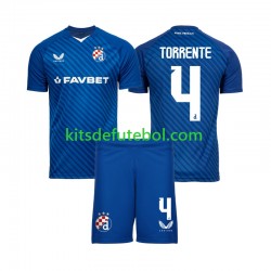 Camisola Dinamo Zagreb Torrente 4 Criança Equipamento principal 2024-2025 Mangas Curtas