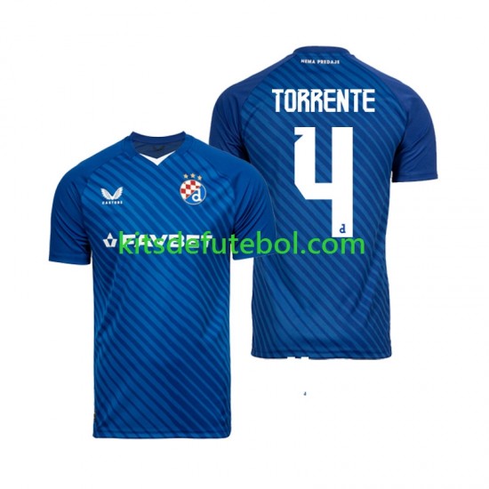 Camisola Dinamo Zagreb Torrente 4 Homem Equipamento principal 2024-2025 Mangas Curtas