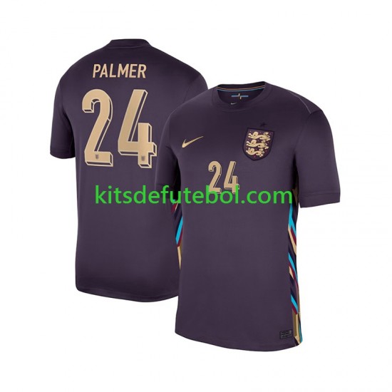 Camisola Seleção da Inglesa Cole Palmer 24 Homem Equipamento alternativo 2024 Mangas Curtas