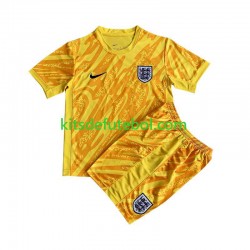 Camisola de Guarda-redes Seleção da Inglesa Amarelo Criança Equipamento alternativo Europeu 2024 Mangas Curtas
