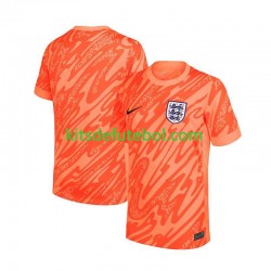 Camisola de Guarda-redes Seleção da Inglesa Laranja Homem Equipamento principal Europeu 2024 Mangas Curtas