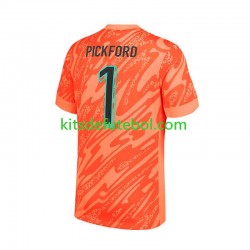 Camisola de Guarda-redes Seleção da Inglesa Laranja Pickford 1 Homem Equipamento principal Europeu 2024 Mangas Curtas