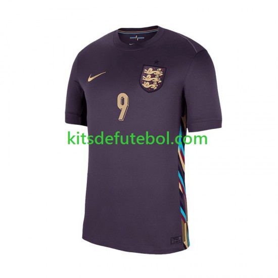 Camisola Seleção da Inglesa Harry Kane 9 Homem Equipamento alternativo Europeu 2024 Mangas Curtas