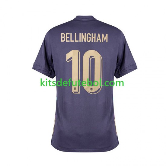 Camisola Seleção da Inglesa Jude Bellingham 10 Homem Equipamento alternativo Europeu 2024 Mangas Curtas