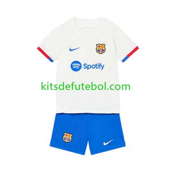 Camisola FC Barcelona Criança Equipamento alternativo 2023-2024 Mangas Curtas