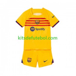 Camisola FC Barcelona Criança Quarto equipamento 2022-2023 Mangas Curtas