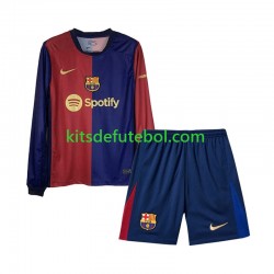 Camisola FC Barcelona Criança Equipamento principal 2024-2025 Mangas Compridas