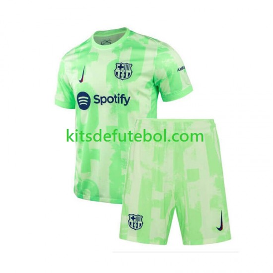 Camisola FC Barcelona Criança Terceiro equipamento 2024-2025 Mangas Curtas